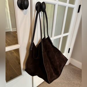 J. Crew Dark Brown Suede Tote